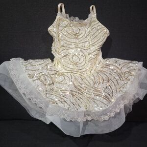 Revolution Gold Sequin Tutu Dress - Kids Costume
